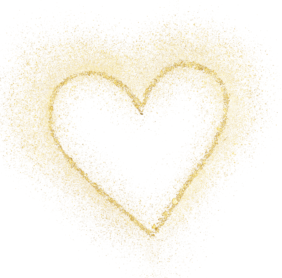 gold glitter shiny sprinkles heart