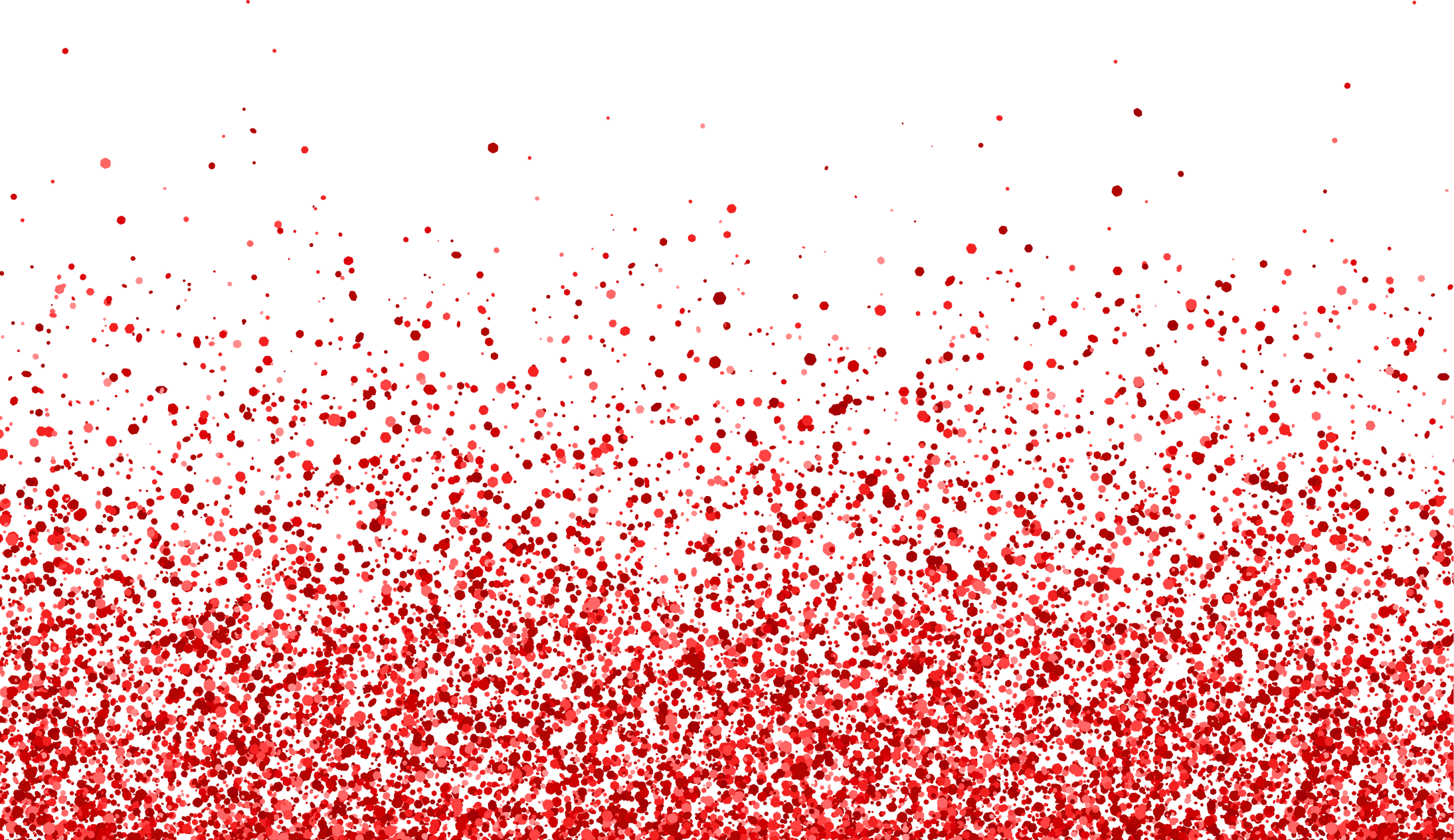 Red sparkling glitter scattered